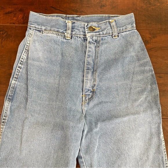 VINTAGE 1970s Denim Jean De Paree High Rise Jeans Straight Vtg 70s Size 7 / 8 - Picture 3 of 11